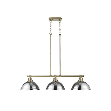 Golden Lighting 3602-3LP BLK Duncan 3 Light Linear Pendant - Crescent Harbor