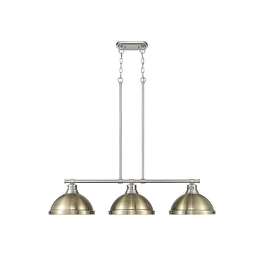 Golden Lighting 3602-3LP BLK Duncan 3 Light Linear Pendant - Crescent Harbor
