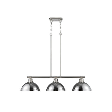 Golden Lighting 3602-3LP BLK Duncan 3 Light Linear Pendant - Crescent Harbor