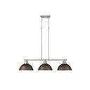 Golden Lighting 3602-3LP BLK Duncan 3 Light Linear Pendant - Crescent Harbor