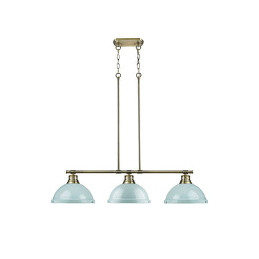 Golden Lighting 3602-3LP BLK Duncan 3 Light Linear Pendant - Crescent Harbor