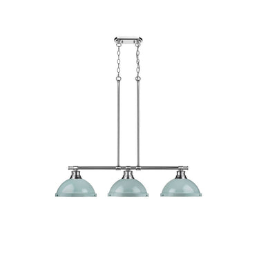 Golden Lighting 3602-3LP BLK Duncan 3 Light Linear Pendant - Crescent Harbor