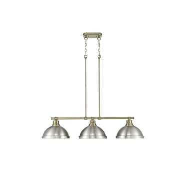 Golden Lighting 3602-3LP BLK Duncan 3 Light Linear Pendant - Crescent Harbor