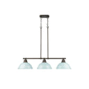 Golden Lighting 3602-3LP BLK Duncan 3 Light Linear Pendant - Crescent Harbor