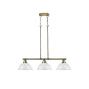 Golden Lighting 3602-3LP BLK Duncan 3 Light Linear Pendant - Crescent Harbor
