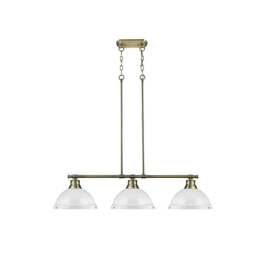 Golden Lighting 3602-3LP BLK Duncan 3 Light Linear Pendant - Crescent Harbor