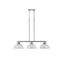 Golden Lighting 3602-3LP BLK Duncan 3 Light Linear Pendant - Crescent Harbor