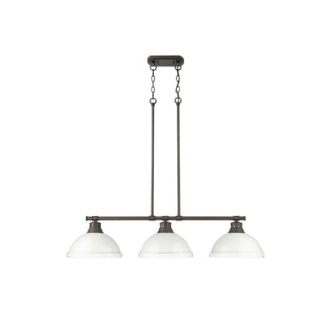 Golden Lighting 3602-3LP BLK Duncan 3 Light Linear Pendant - Crescent Harbor