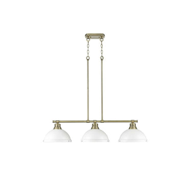 Golden Lighting 3602-3LP BLK Duncan 3 Light Linear Pendant - Crescent Harbor
