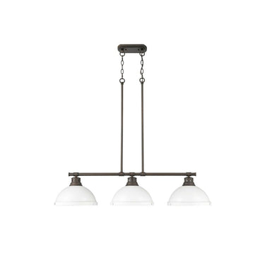 Golden Lighting 3602-3LP BLK Duncan 3 Light Linear Pendant - Crescent Harbor