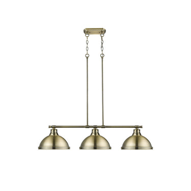 Golden Lighting 3602-3LP BLK Duncan 3 Light Linear Pendant - Crescent Harbor