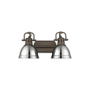 Golden Lighting 3602-BA2 Duncan 2 Light Bath Vanity - Crescent Harbor