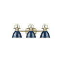 Golden Lighting 3602-BA3 AB-AB Duncan 3 Light Bath Vanity - Crescent Harbor