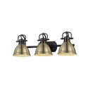 Golden Lighting 3602-BA3 AB-AB Duncan 3 Light Bath Vanity - Crescent Harbor