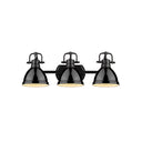 Golden Lighting 3602-BA3 AB-AB Duncan 3 Light Bath Vanity - Crescent Harbor
