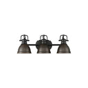 Golden Lighting 3602-BA3 AB-AB Duncan 3 Light Bath Vanity - Crescent Harbor