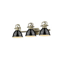 Golden Lighting 3602-BA3 AB-AB Duncan 3 Light Bath Vanity - Crescent Harbor