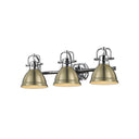 Golden Lighting 3602-BA3 AB-AB Duncan 3 Light Bath Vanity - Crescent Harbor