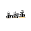 Golden Lighting 3602-BA3 AB-AB Duncan 3 Light Bath Vanity - Crescent Harbor