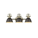 Golden Lighting 3602-BA3 AB-AB Duncan 3 Light Bath Vanity - Crescent Harbor