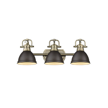 Golden Lighting 3602-BA3 AB-AB Duncan 3 Light Bath Vanity - Crescent Harbor