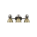 Golden Lighting 3602-BA3 AB-AB Duncan 3 Light Bath Vanity - Crescent Harbor
