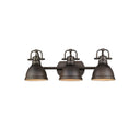 Golden Lighting 3602-BA3 AB-AB Duncan 3 Light Bath Vanity - Crescent Harbor
