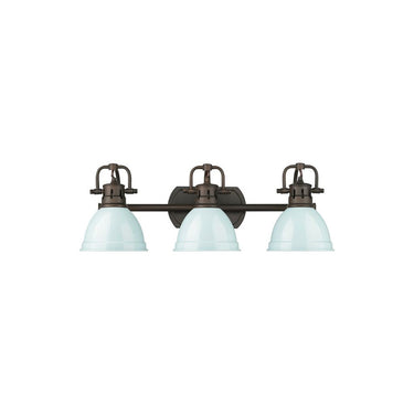 Golden Lighting 3602-BA3 AB-AB Duncan 3 Light Bath Vanity - Crescent Harbor