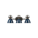 Golden Lighting 3602-BA3 AB-AB Duncan 3 Light Bath Vanity - Crescent Harbor