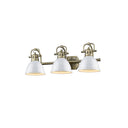 Golden Lighting 3602-BA3 AB-AB Duncan 3 Light Bath Vanity - Crescent Harbor