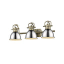 Golden Lighting 3602-BA3 AB-AB Duncan 3 Light Bath Vanity - Crescent Harbor