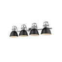 Golden Lighting 3602-BA4 CH Duncan 4 Light Bath Vanity in Chrome - Crescent Harbor