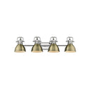 Golden Lighting 3602-BA4 CH Duncan 4 Light Bath Vanity in Chrome - Crescent Harbor