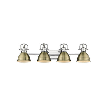 Golden Lighting 3602-BA4 CH Duncan 4 Light Bath Vanity in Chrome - Crescent Harbor