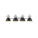 Golden Lighting 3602-BA4 CH Duncan 4 Light Bath Vanity in Chrome - Crescent Harbor