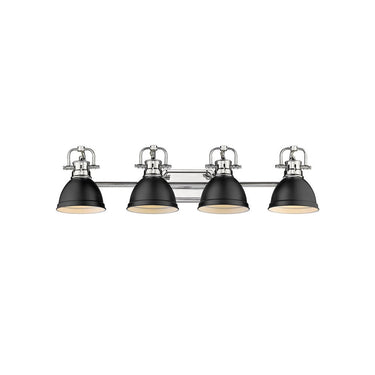 Golden Lighting 3602-BA4 CH Duncan 4 Light Bath Vanity in Chrome - Crescent Harbor