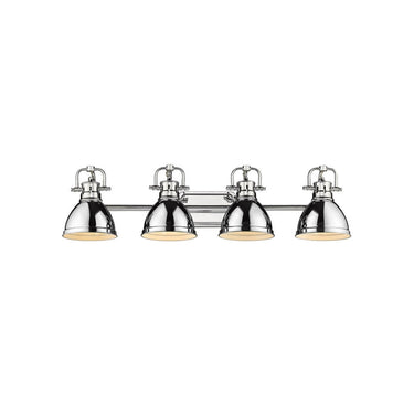 Golden Lighting 3602-BA4 CH Duncan 4 Light Bath Vanity in Chrome - Crescent Harbor