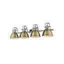 Golden Lighting 3602-BA4 CH Duncan 4 Light Bath Vanity in Chrome - Crescent Harbor