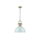 Golden Lighting 3602-L Duncan 1 Light Pendant with Chain in Aged Brass - Crescent Harbor