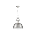 Golden Lighting 3602-L PW-PW Duncan 1 Light Pendant with Chain - Crescent Harbor