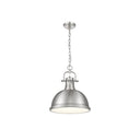 Golden Lighting 3602-L PW-PW Duncan 1 Light Pendant with Chain - Crescent Harbor