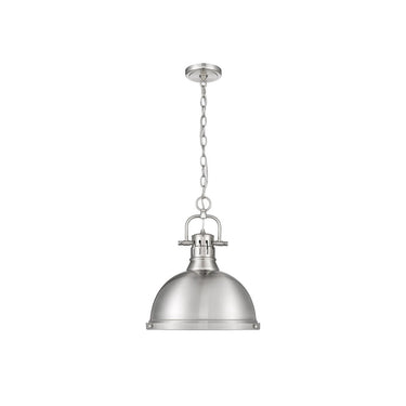 Golden Lighting 3602-L PW-PW Duncan 1 Light Pendant with Chain - Crescent Harbor