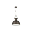 Golden Lighting 3602-L RBZ-RBZ Duncan 1 Light Pendant with Chain - Crescent Harbor