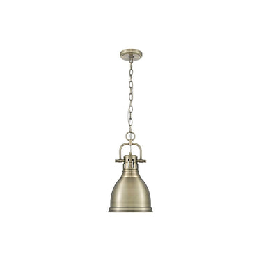 Golden Lighting 3602-S Duncan Mini Pendant with Chain - Crescent Harbor