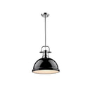 Golden Lighting 3604-L AB-AB Duncan 1 Light Pendant with Rod - Crescent Harbor