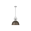 Golden Lighting 3604-L AB-AB Duncan 1 Light Pendant with Rod - Crescent Harbor
