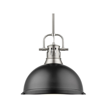 Golden Lighting 3604-L AB-AB Duncan 1 Light Pendant with Rod - Crescent Harbor