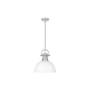 Golden Lighting 3604-L AB-AB Duncan 1 Light Pendant with Rod - Crescent Harbor