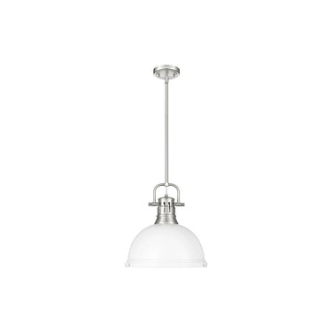 Golden Lighting 3604-L AB-AB Duncan 1 Light Pendant with Rod - Crescent Harbor