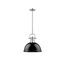 Golden Lighting 3604-L AB-AB Duncan 1 Light Pendant with Rod - Crescent Harbor